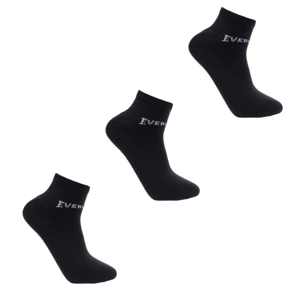 Everlast Mens Trainer Socks (Pack of 3) / Black